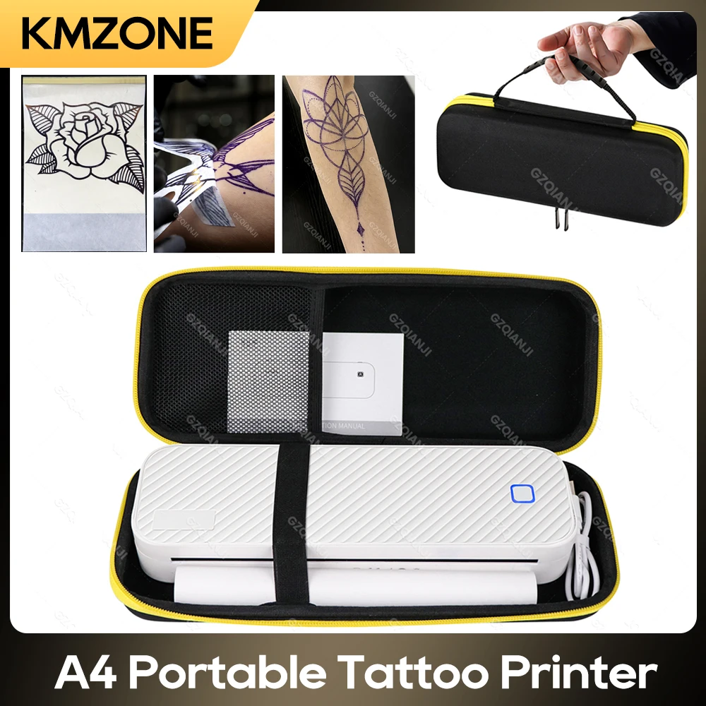 A40 Mini Impressora Térmica para Tatuagem Stencil, Papel de transferência sem fio, Etiqueta fotográfica portátil, Impressão Bluetooth móvel, A4