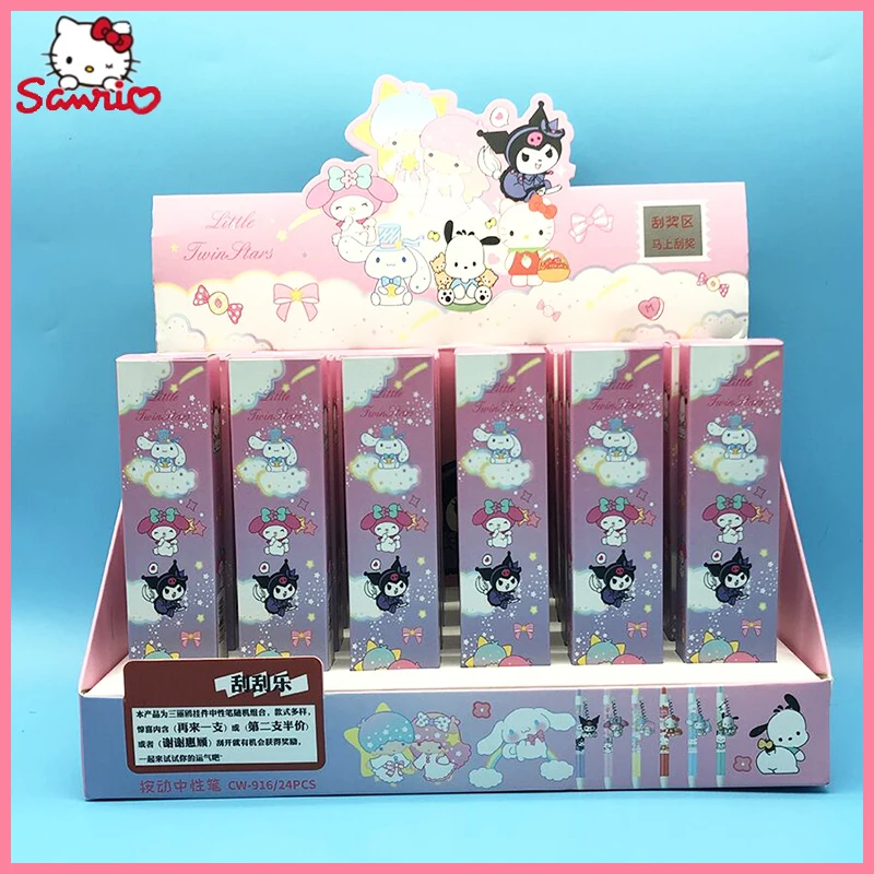 sanrio melody ola kitty cartoon gel pen bonito rolo caneta esferografica corrente chave criativa caneta assinatura papelaria girl gift 01