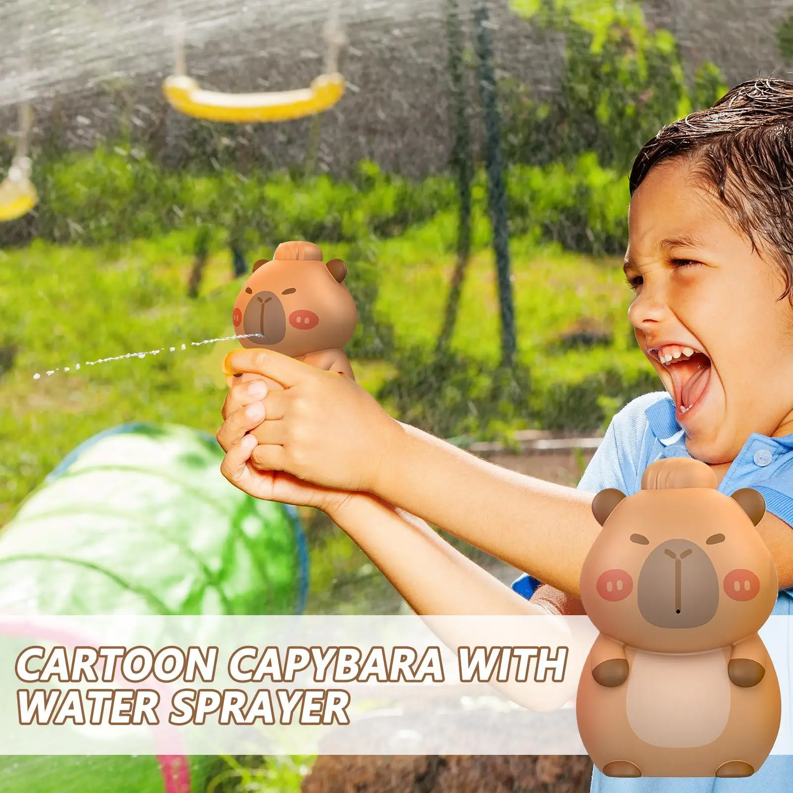 Squirt Toys Outdoor Play Squirter Toy Interactive Funny Capybara Shape Beach Game for Backyard Swimming Picnic Kids Camping