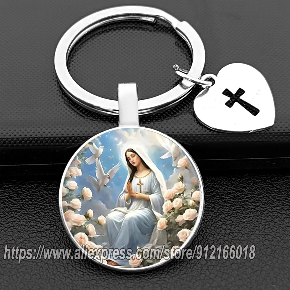 Винтажные-брелки-Девы-Марии-религиозные-украшения-брелок-Девы-Марии-подарок-для-членов-семьи-брелок-для-дома-ключи-от-машины