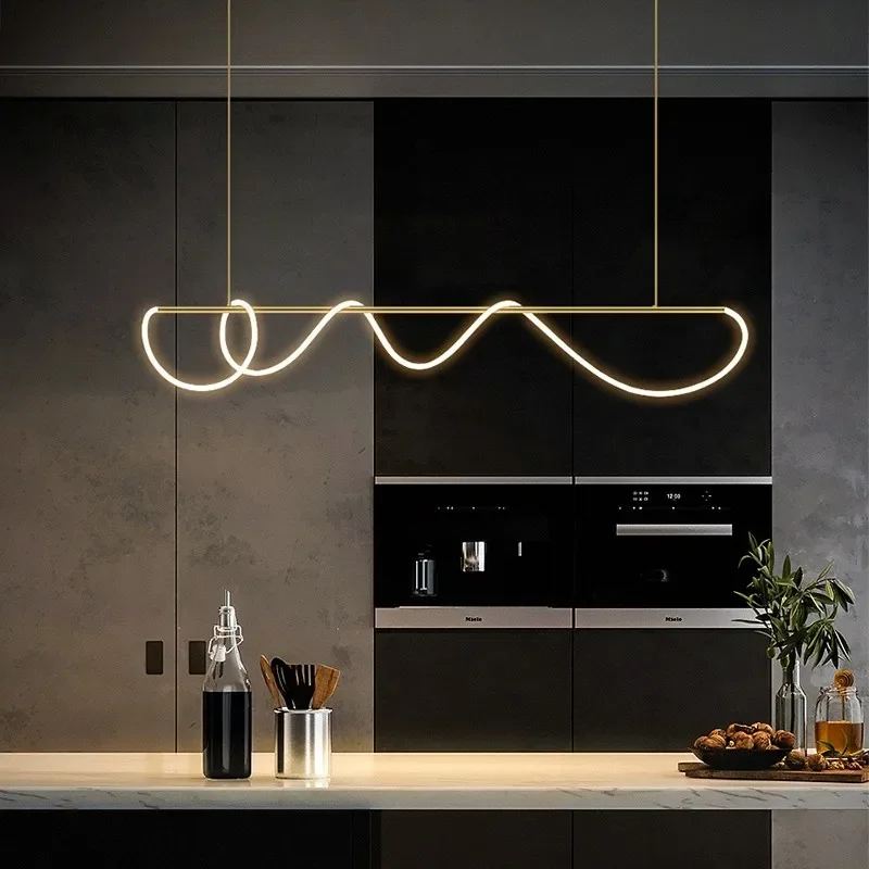 Nordic Hose Led Ceiling Chandelier Modern LED Pendant Lamp For Kitchen Dining Living Room Golden Home Decor Lighting Fixture