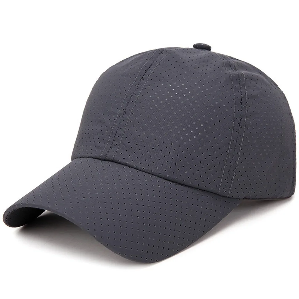 Baseballmütze, verstellbar, für Herren, Outdoor-Mütze, UV-Mütze, perforierter Sonnenhut für den täglichen Gebrauch, Outdoor-Sport, Angeln – Detail 2