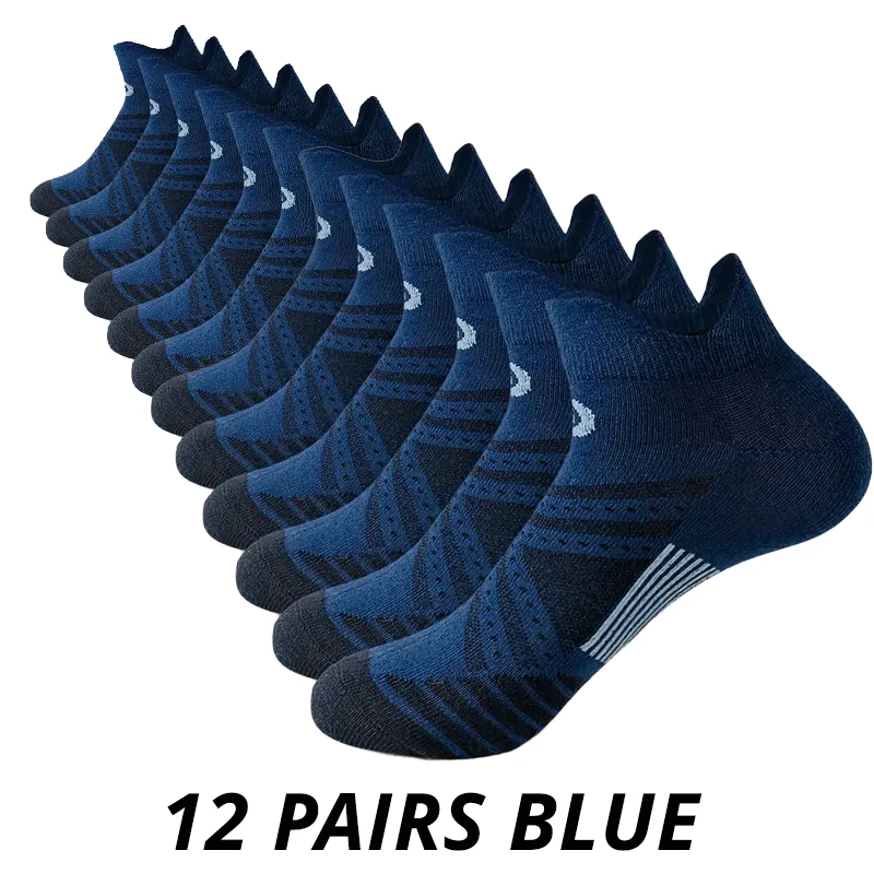 6/12 زوجًا من جوارب الجري الممتصة للرطوبة للجنسين خفيفة الوزن وقصة منخفضة، متعددة الألوان للرياضات الداخلية والخارجية #5