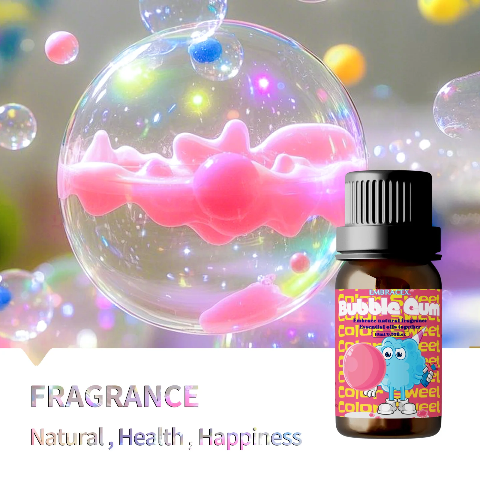 10ml Bubble Gum Fragrance Oils Women Sweet Long Lasting For Diffuser Candles Gift