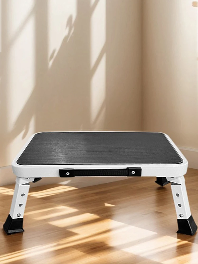 1 Step Foldable Lightweight Step Stool with Wide Pedal Collapsible Folding Step Stool Ladder Stool for Household Garage Storage