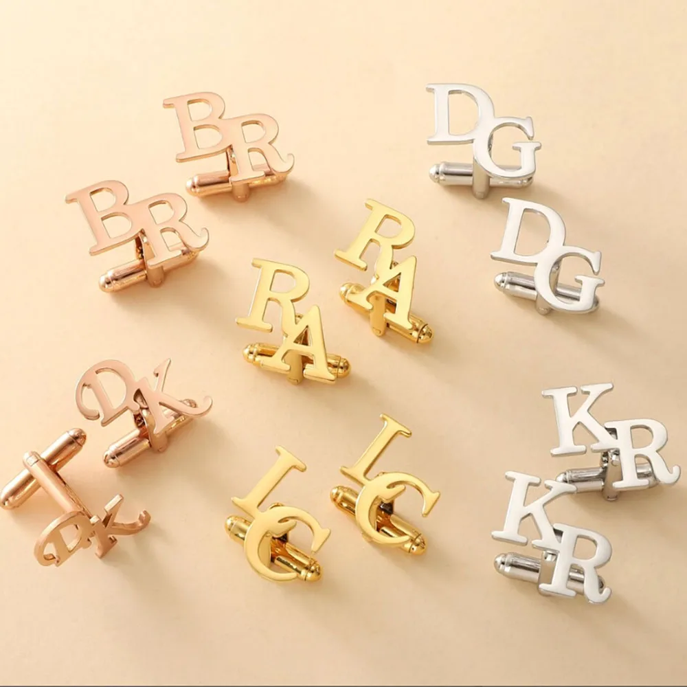 Exquisite men's Cufflinks Made of Stainless Steel with Multiple Color Combinations Suitable for Wedding Jewelry
