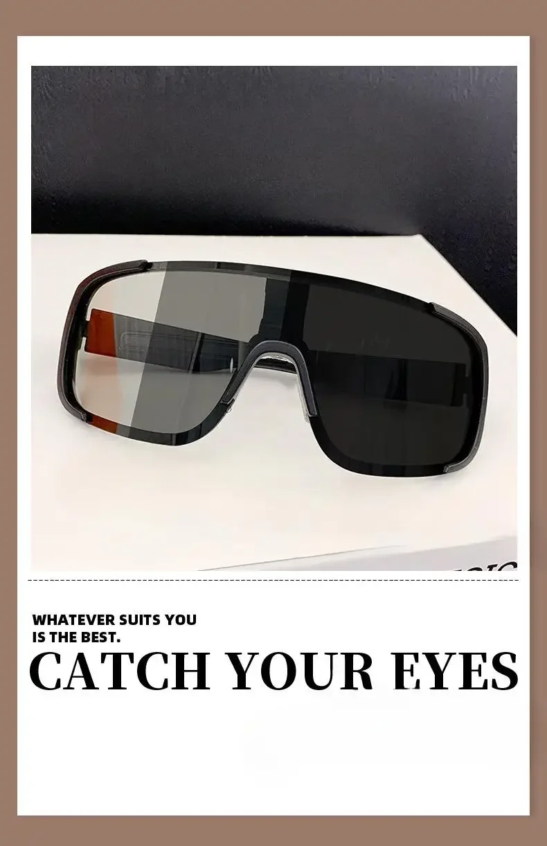 Photochrome Y2K-Fahrrad-Sonnenbrille, winddichte Brille für Männer und Frauen, Retro-reflektierende Folie, Linse, Straßenreiten, Sportbrille – Detail 4