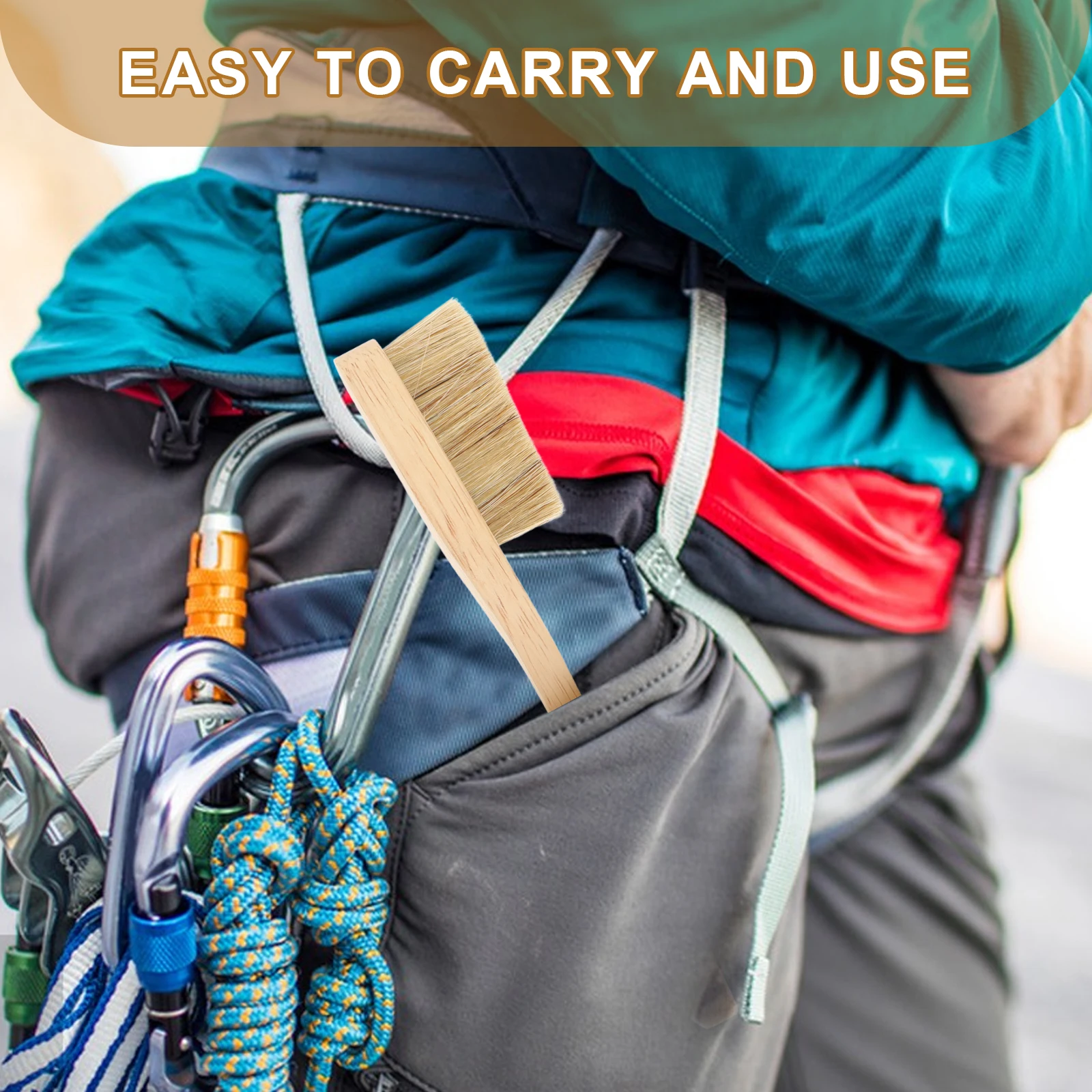 

Mountaineering Cleaning Brush Climbing Bouldering Soft Bristles Tool Rock Accessories Gloves Skin Chalk Durable Portable