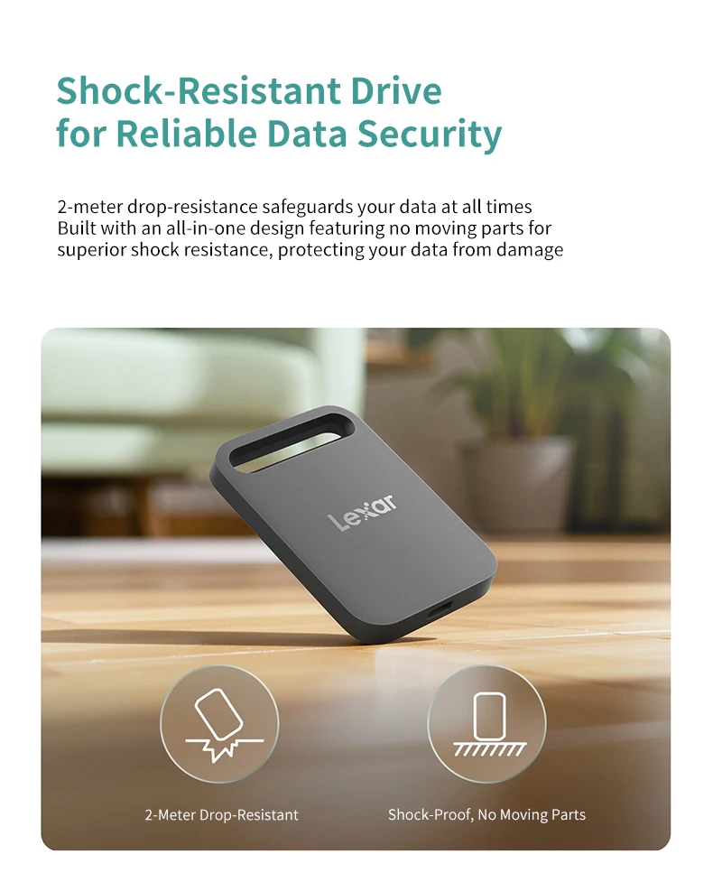 Original Lexar SL260 Air Tragbare SSD 512GB 1TB USB3.2 Gen1 Typ-C 400MB/s Ultraleicht Sturzsicher Für Handy Laptop Mac PC – Detail 14
