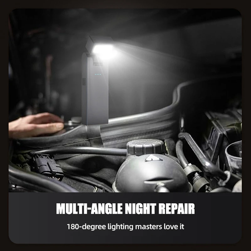 แม่เหล็กทํางานไฟฉาย COB แบบชาร์จไฟได้เหมาะสําหรับ Night Work โคมไฟฉุกเฉิน Night Light โคมไฟรถขนาดเล็ก