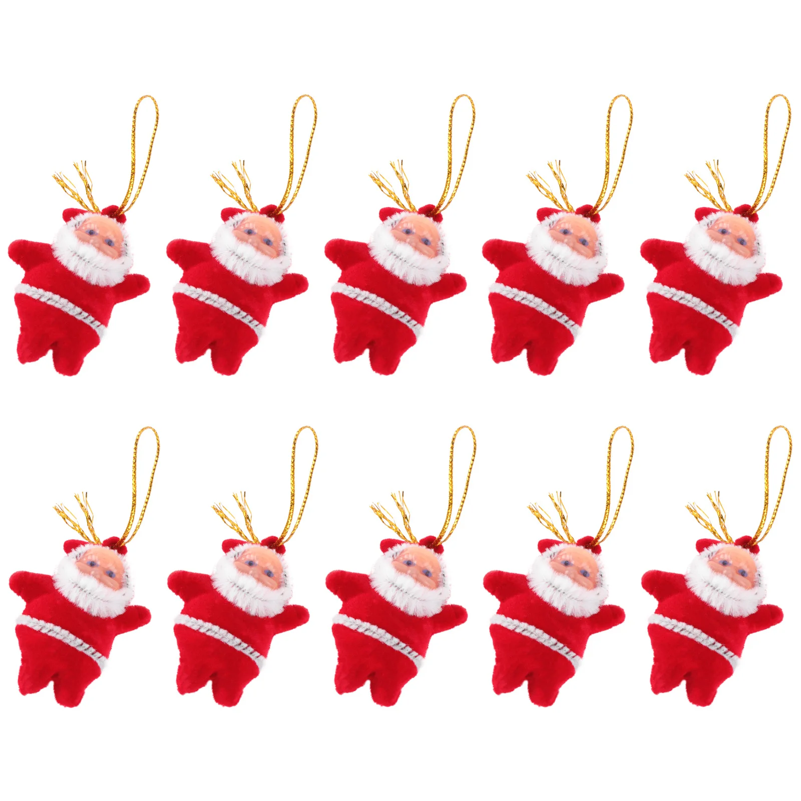 

50pcs Mini Santa Claus Pendant Christmas Hanging Decorations Red Cloth Xmas Ornaments For Tree Party Home Decoration Santa Claus