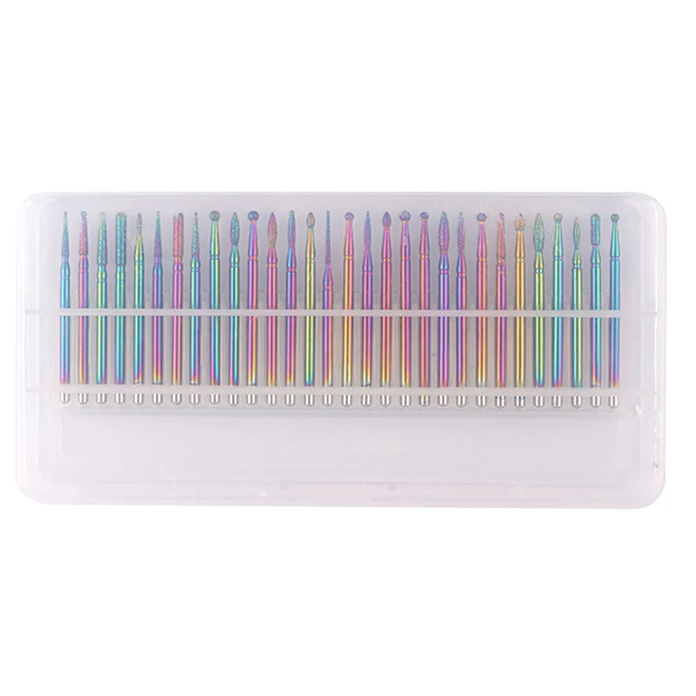 Conjunto de brocas para unhas de aço inoxidável, 30 peças, ferramenta de manicure premium para polimento, lixamento, remoção de cutícula, pedicure