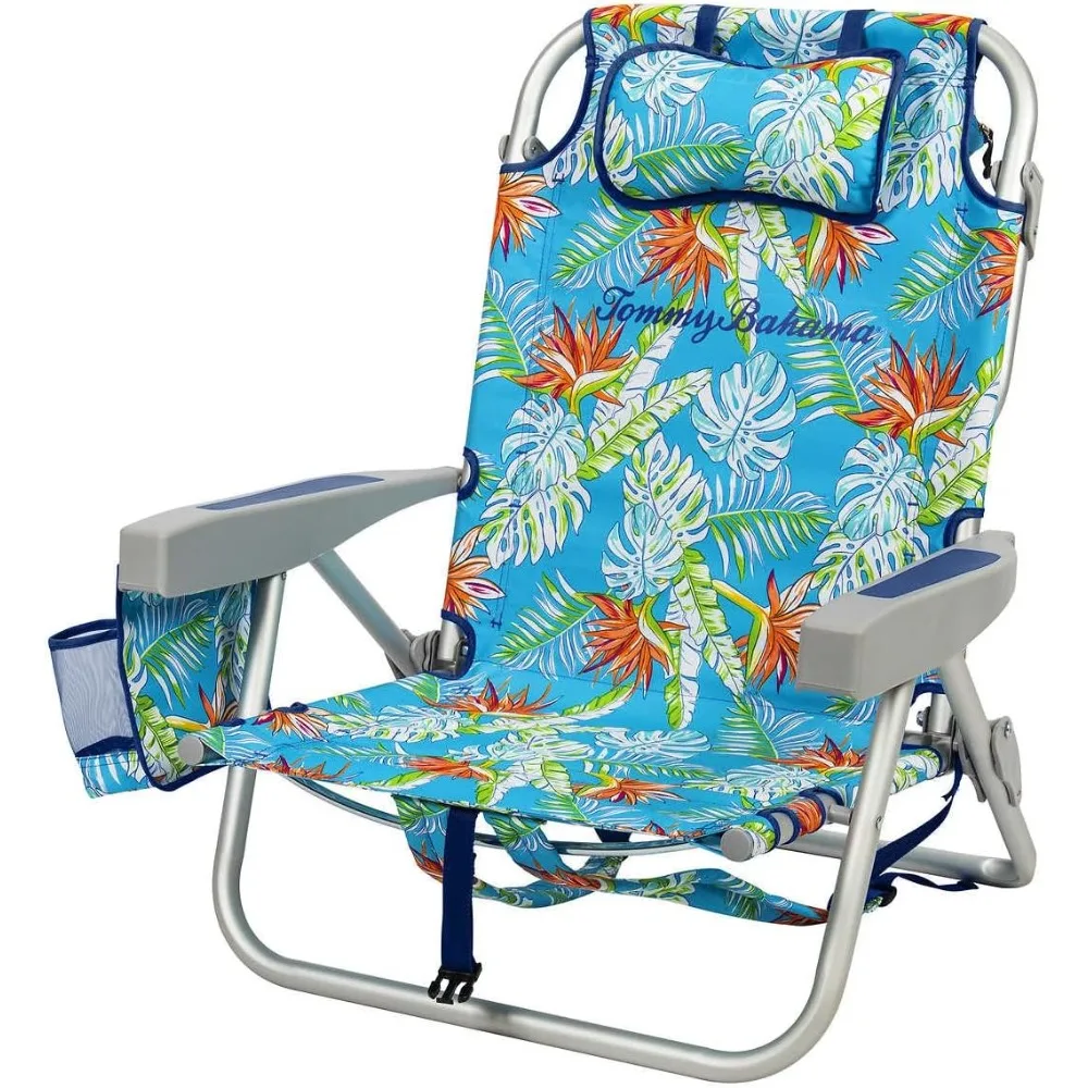 

CQ 2 Pack Backpack Beach Chair 5 Position Chair, Including Lay Flat (Floral)