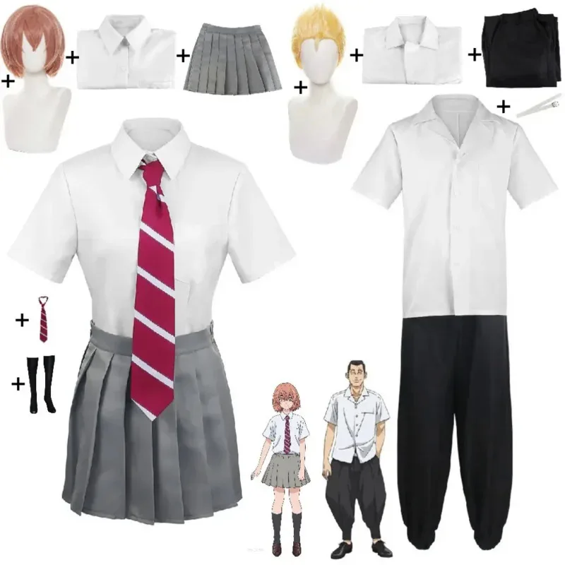 Takemitchy Hanagaki Takemichi Hinata Tachibana Cosplay disfraz peluca Anime Tokyo Revengers hombre mujer Halloween escuela Jk Unif NM33
