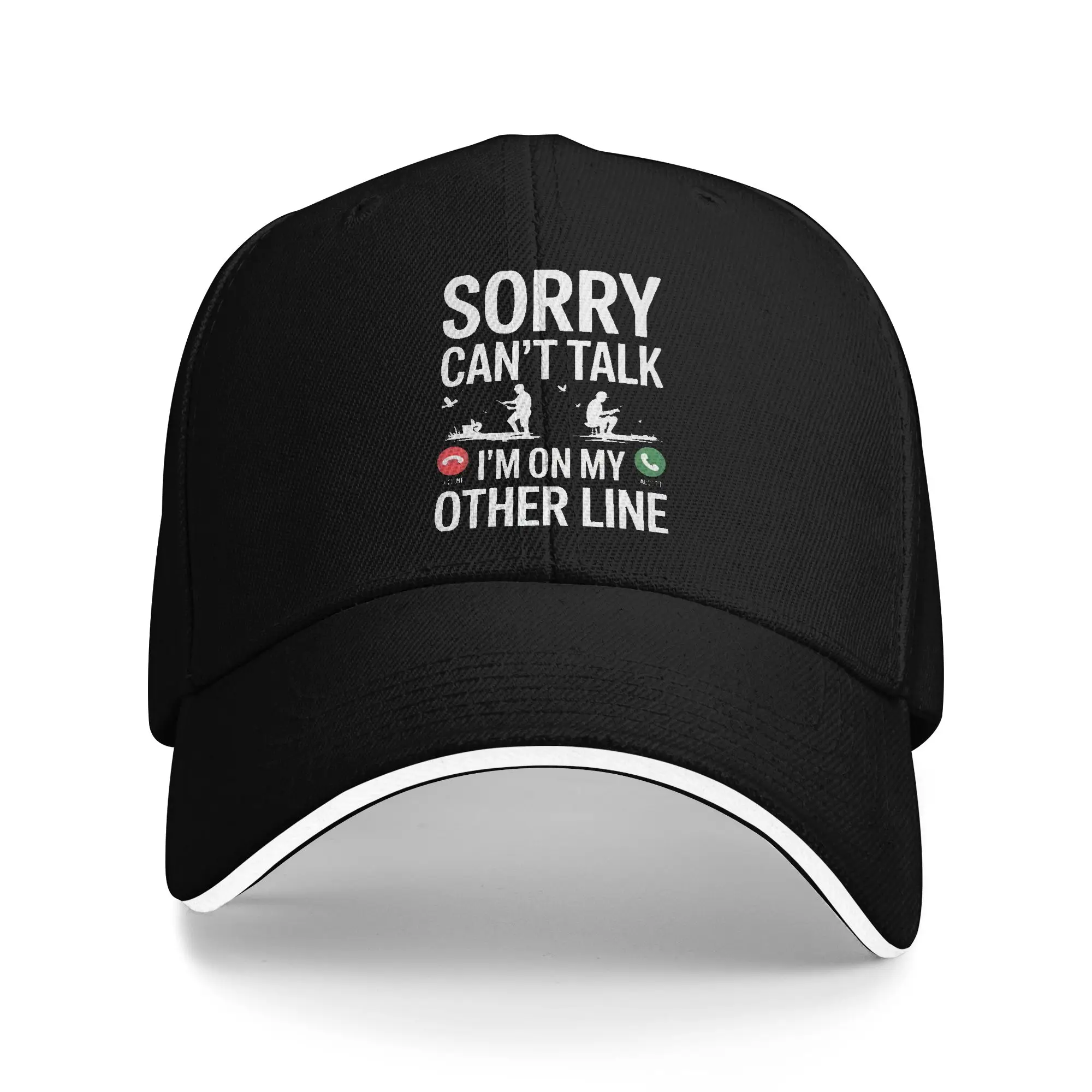 Spring Sorry Can't Talk I'm On My Other Line Angler Fishing Fisherman Baseball Cap Outdoor Sports Casual Design Sun Trucker Hat