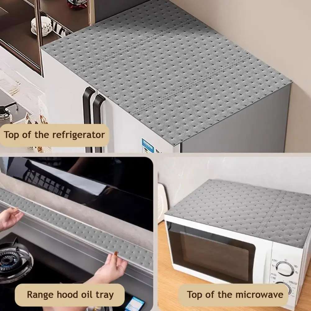 Range Hood Oil Guard 5pcs Refrigerator Top Covers Grease Proof Mats Oil Absorption Felt Pads for Range Hood Dust Proof for Home