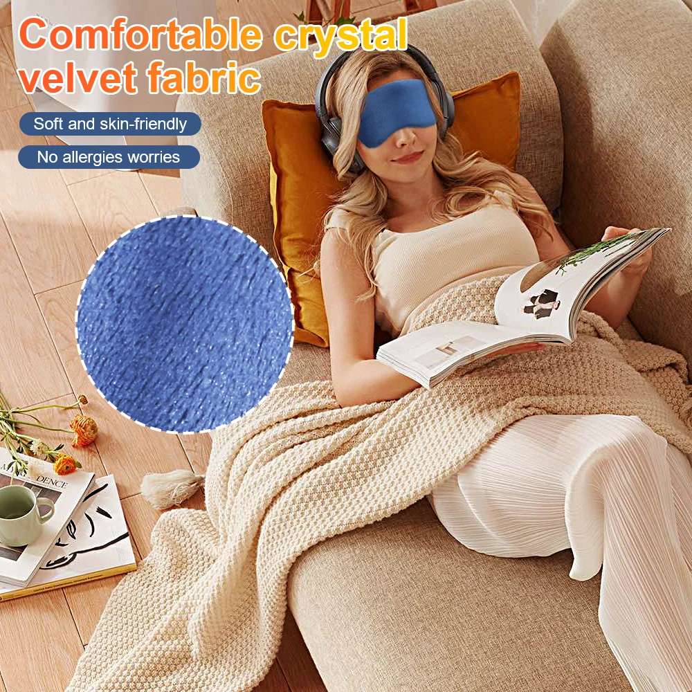 Heated Eye Mask, USB Eye Mask for Dry Eyes with Constant Heating Temperature, Warm Compress Heating Pad for Sleep Dark Circles