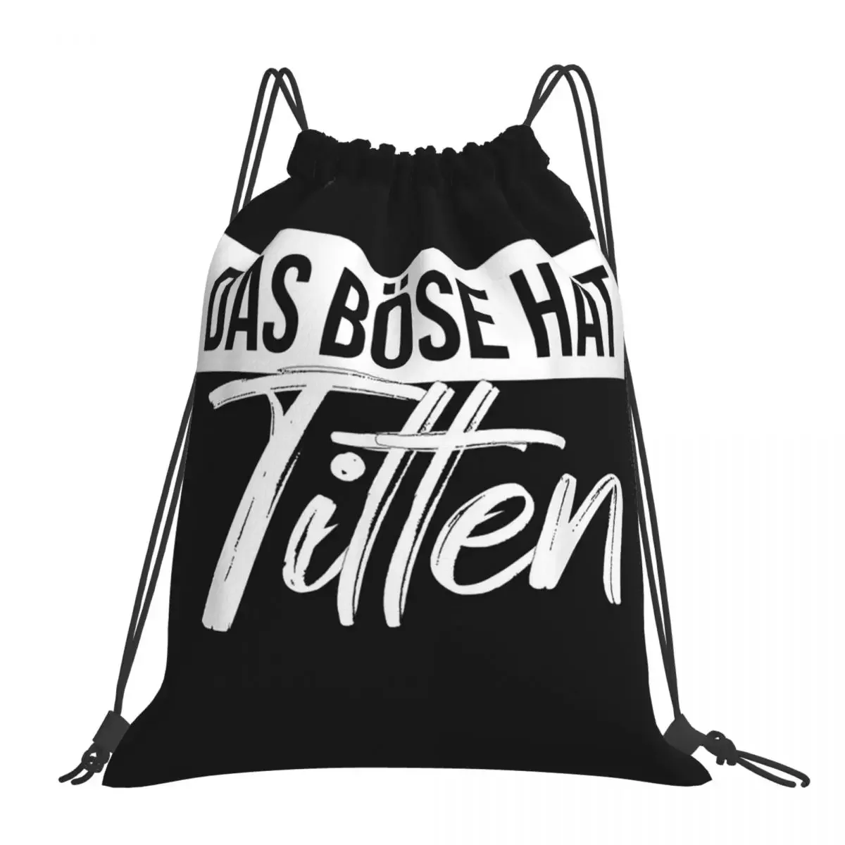 

Herren Lustiger Spruch Das Bose Hat Titten Backpacks Drawstring Bags Drawstring Bundle Pocket Sports Bag BookBag Travel School