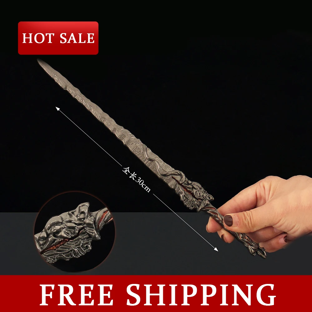 30cm Perfect World Anime Peripherals, Shi Hao Da Luo Sword, All Metal Weapon Model, Ornaments Knife, Toy Gifts Collections Sword