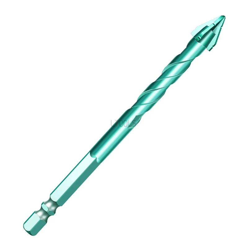 1pc New Ultra Hard Four Blade Eccentric Drill All Ceramic Tile Glass Marble Concrete Drill Bit Dry Drilling King Triangle Drill