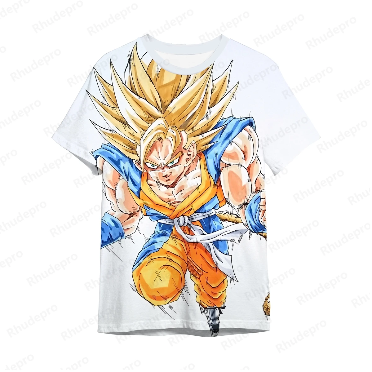 Dragon Ball Anime masculino Camiseta extragrande, Goku, Camisas Hip Hop, Roupa Super Saiya, Tops de verão, Tendência, Nova Moda, 2024