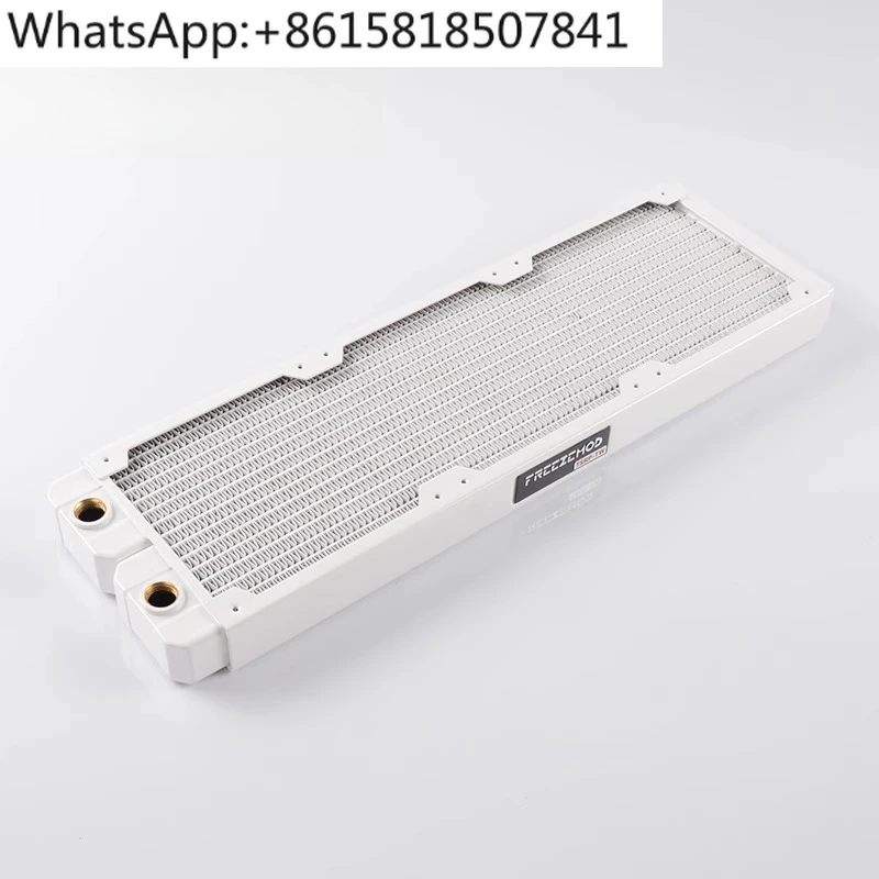 

Computer water-cooled copper heat dissipation row 14 flat tube TSRP-TW360 copper fin piano paint white