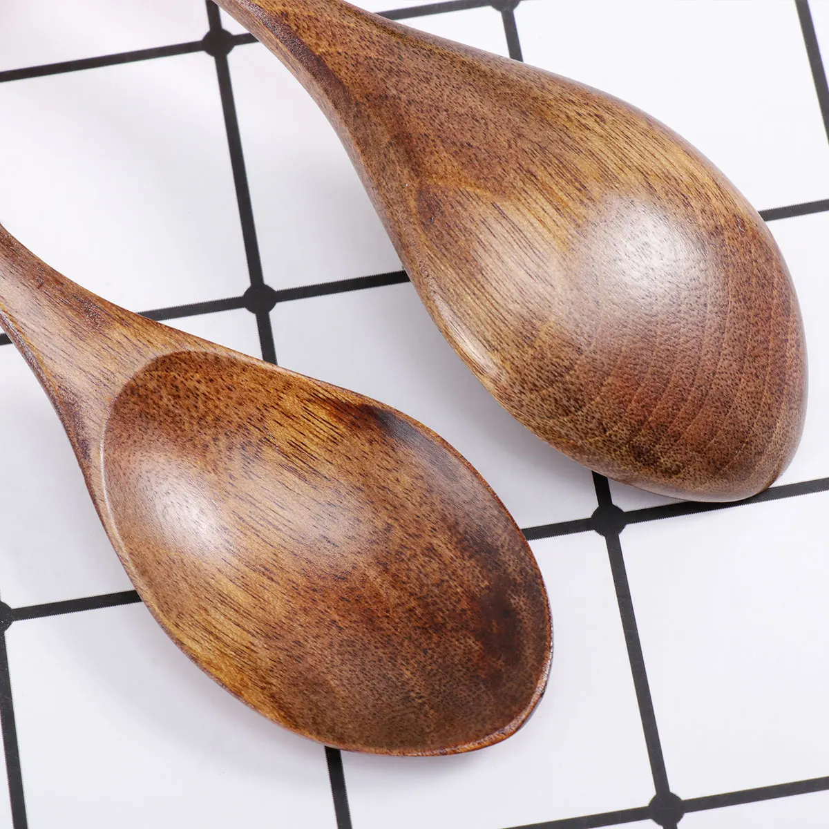 

3PCS Wooden Spoon Natural Nanmu Ecofriendly Handmade Jam Salt Sugar IceCream Condiments Baby Spoon Short Handle Kitchen Bar