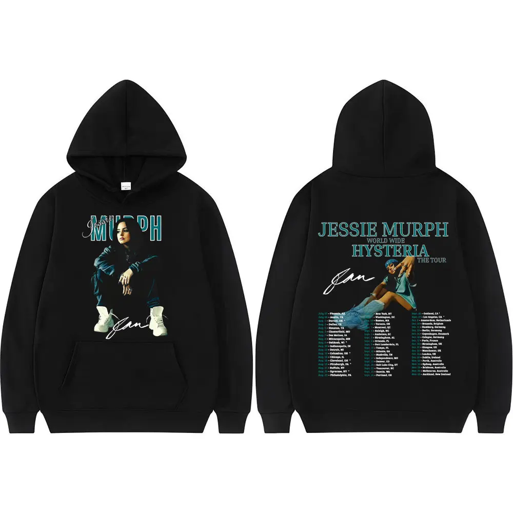 

Jessie Murph Worldwide Hysteria Tour 2025 Merch толстовки для мужчин и женщин модная винтажная толстовка с капюшоном удобные свободные толстовки с длинными рукавами