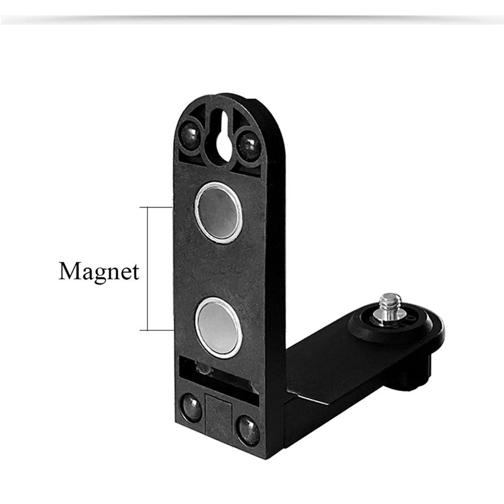 ABLG 2Pcs Magnetic L-Bracket For 2 Lines Laser-Level 1/4' Thread Universal Super Strong Iron Magnet Adsorption Stand