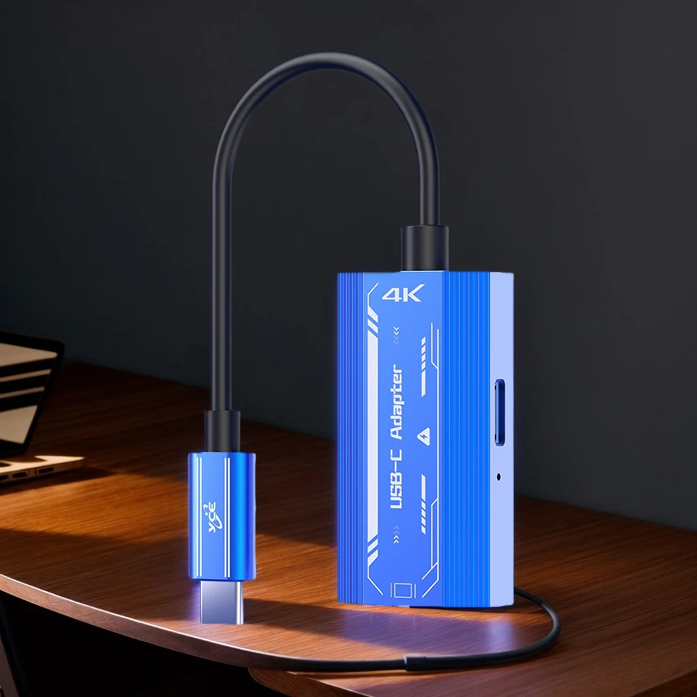 Convertidor compatible con HDMI tipo C (4K @ 60Hz) PD100W y transferencia de datos para gafas AR XREAL/Rokid Air para interruptor/Steam Deck/ROG Ally
