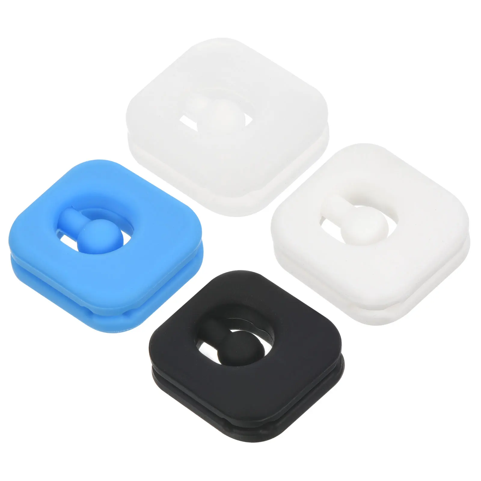 2/4pcs 테니스 진동 댐퍼 사각형 모양의 실리콘 충격 흡수기 라켓 스트링 댐핑 감소