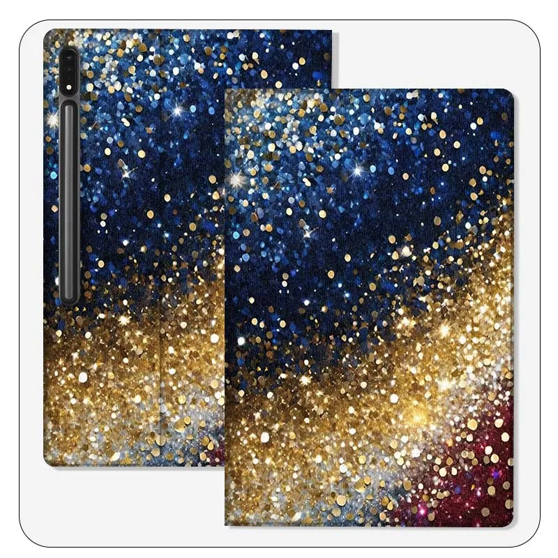 

Color Sparkling Leopard Print For Samsung Galaxy Tab S9 S10 S6 S7 S8 FE Plus Lite Inch Foldable Cover Tablet Case