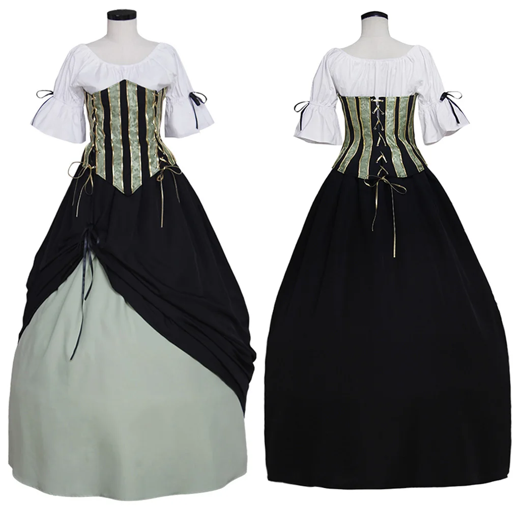 

Vintage Europe Medieval Victorian Renaissance Dress Adult Women Lady Dress Halloween Party Clothing Custom Made