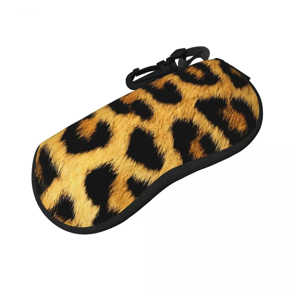 ヒョウ柄シェルメガネケース保護サングラスボックス女性男性ソフト眼鏡バッグポーチ