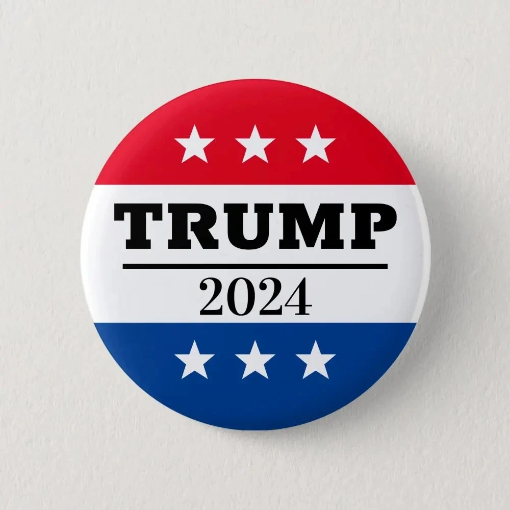 Donald Trump 2024 Election Soft Button Pin Creative Funny Gift Cute Metal Lover Clothes Fashion Hat Women Collar Cartoon Badge