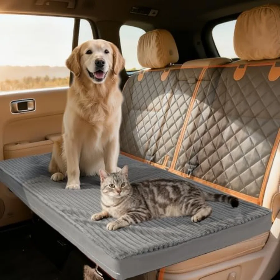 

Dog Bed Mat for Car Backseat Non-Slip Waterproof Car Seat Mat for Dogs and Pets with 2-Inch Thick Foam and Easy Clean Dog Pad C