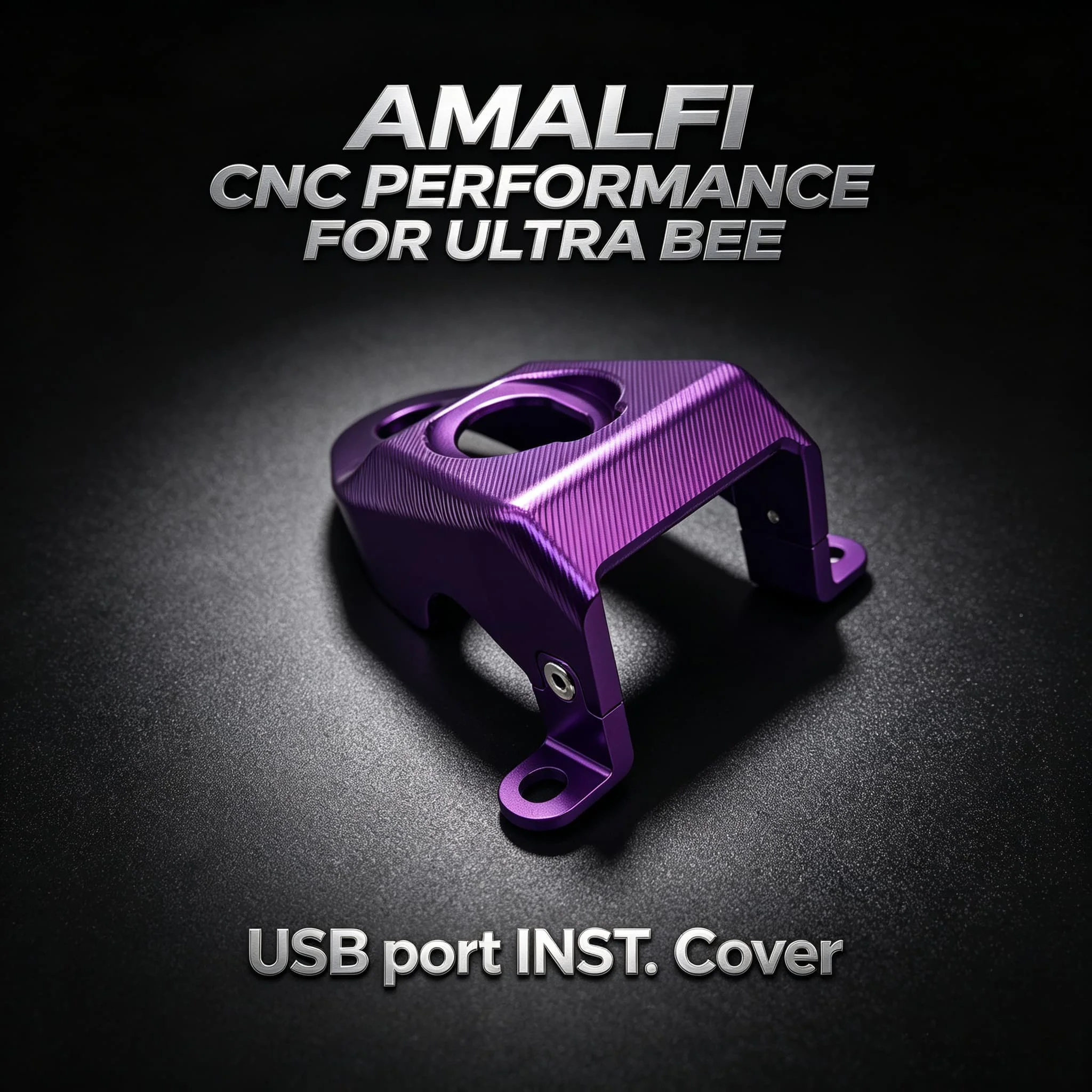 CNC USB-Anschlussabdeckung für Ultra Bee | 6061-T6 Billet-Aluminium Eloxierte USB-Ladegerät- und Voltmeter-Halterung – Detail 6