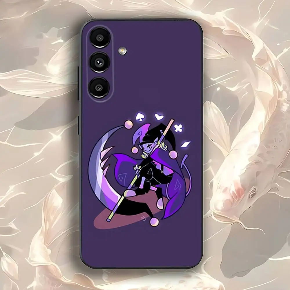 حافظة هاتف J-Jevil D-Deltarune لهاتف سامسونج جالاكسي A73,31,32,72,41,53,52,71,22,5G,Note,J7,8,9 غطاء أسود ناعم