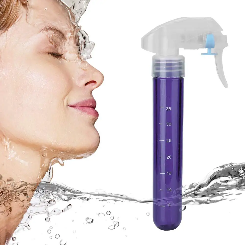Transparente, farbenfrohe Hochdruck-Sprühflasche, tragbares Mini-Daumen-Design für Schönheitssalon-Werkzeuge – Detail 7