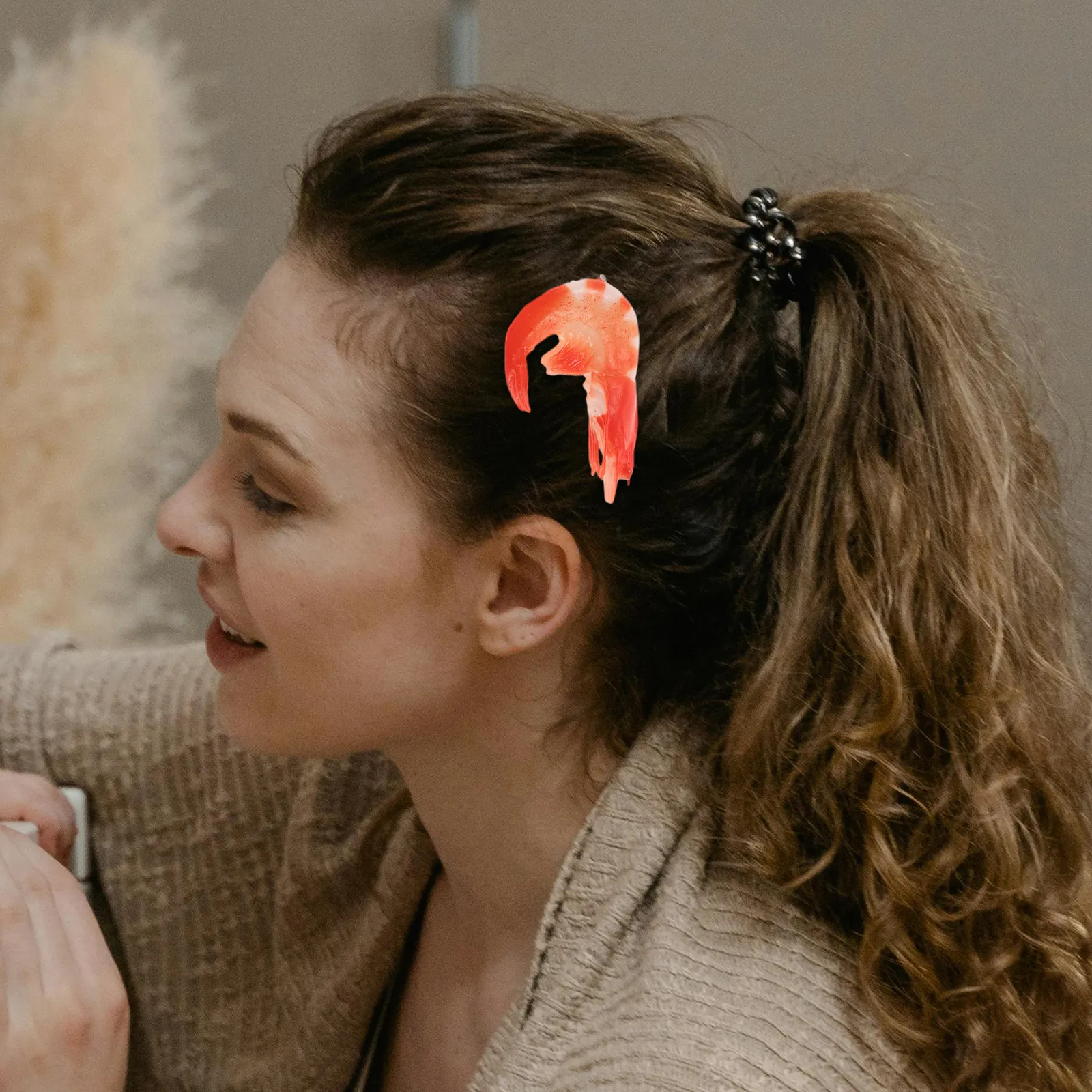 

Simulation Food Hair Clip Realistic Shrimp Barrette Lightweight Comfortable Hairpin for Parties Daily Use Novelty Cute Hair