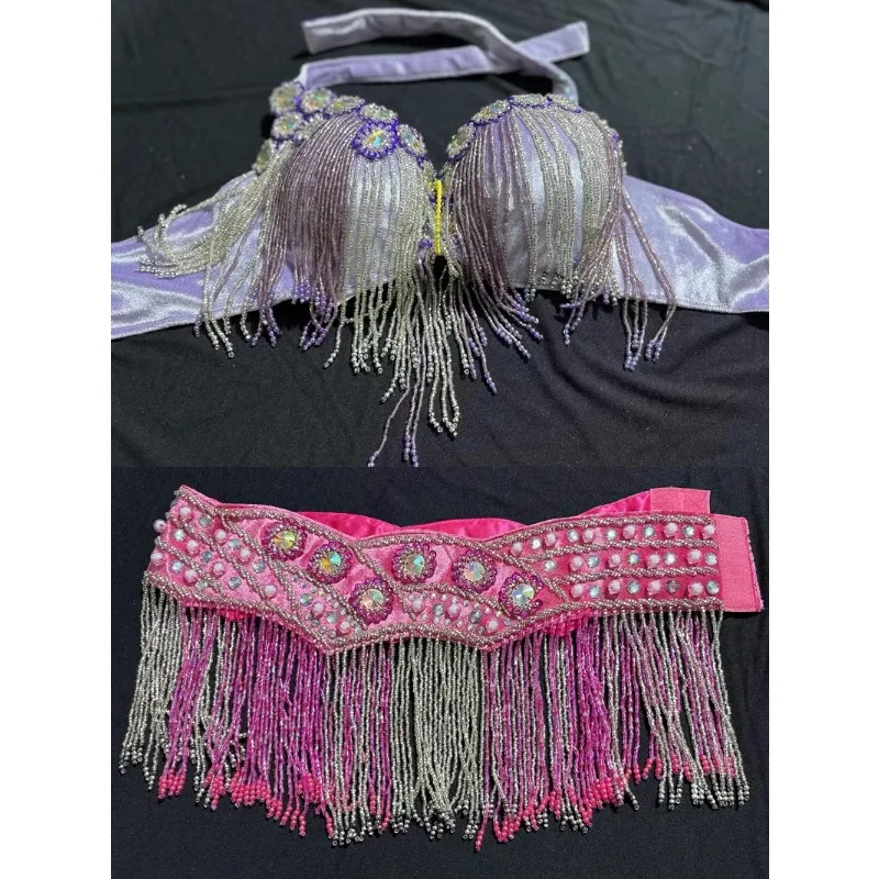 Customized Opening Belly Dance Performance Dress Nightclub Sexy Bra Waist Cover Performance Chest Flaws Clearance Special Offer