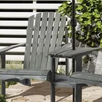 Garden chair with table and umbrella hole