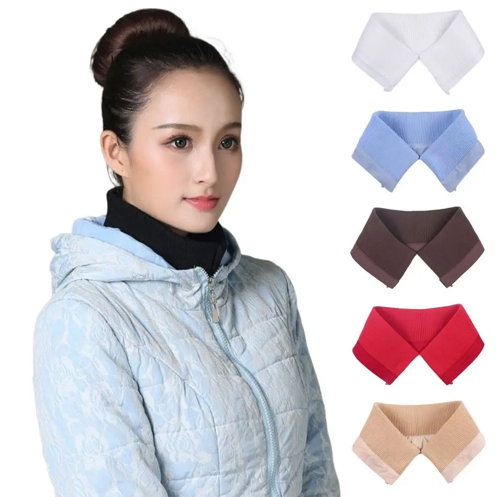 Neck Scarf Detachable Down Jacket Fake Collar Washable Anti-dirt Rib False Collar Detachable False Collar Down Jacket