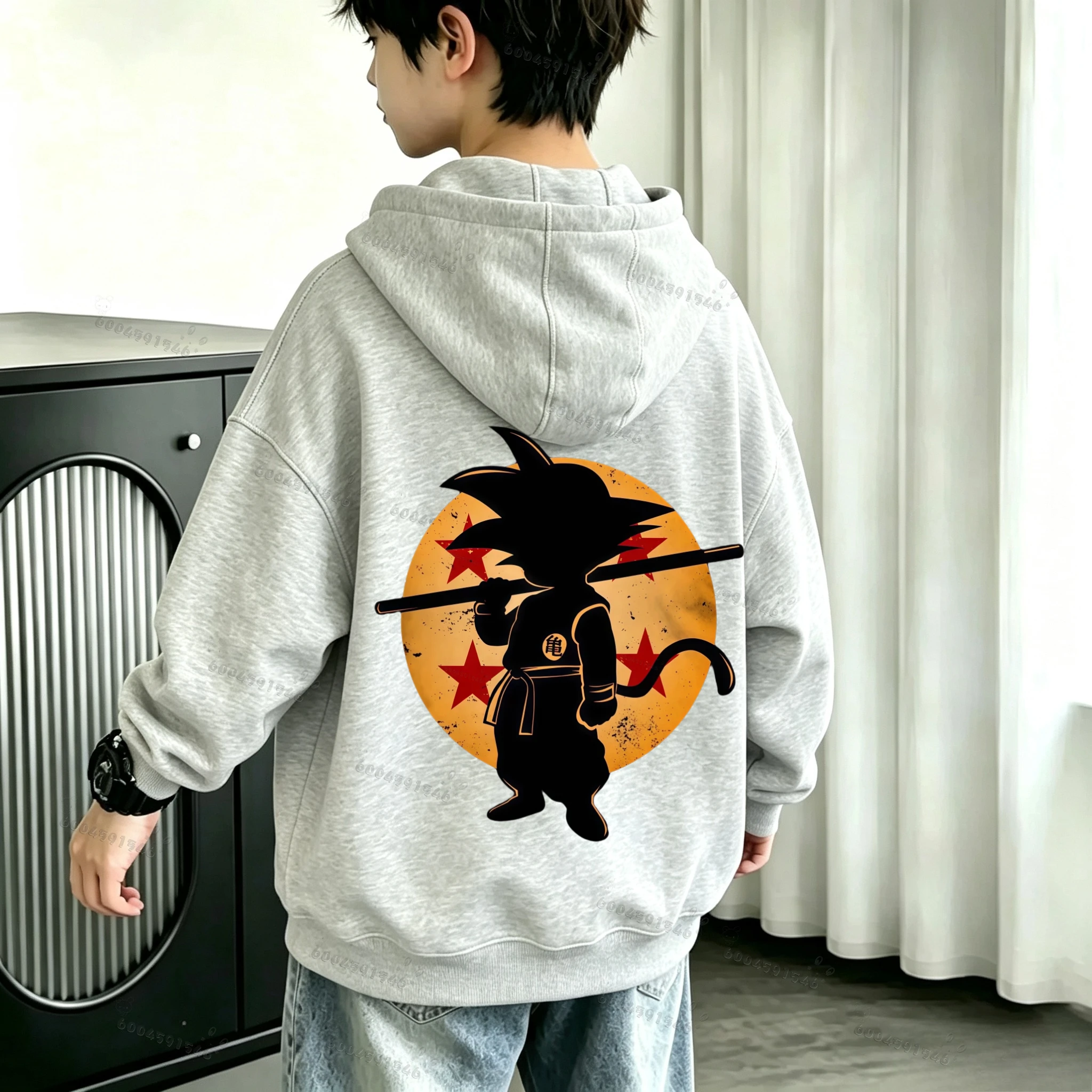 Dragon Ball Trendy Children's Loose Hooded Sweatshirt - Classic Casual Holiday Pullover Shirt for Boys and Girls as a Gift