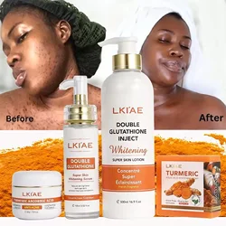 AILKE Lightening and Acne Removal Skin Care Range, With Double Glutathione, Vitamin C, Hydrating, Smooth Skin, Even Skin Tone