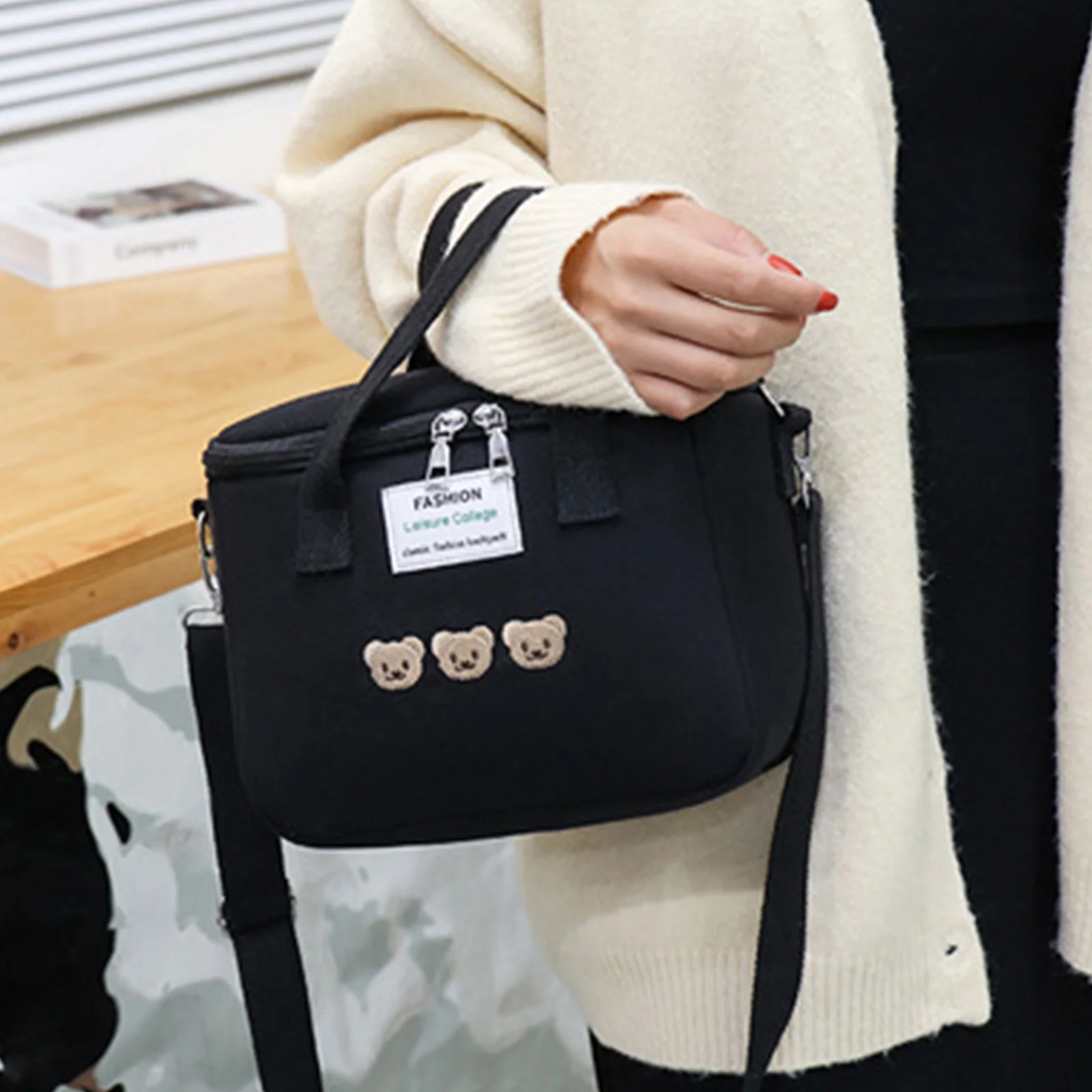 أكسفورد القماش الأم حقيبة حفاضات الحقيبة الغداء حقيبة يد المرأة حقيبة الكتف رسول #5