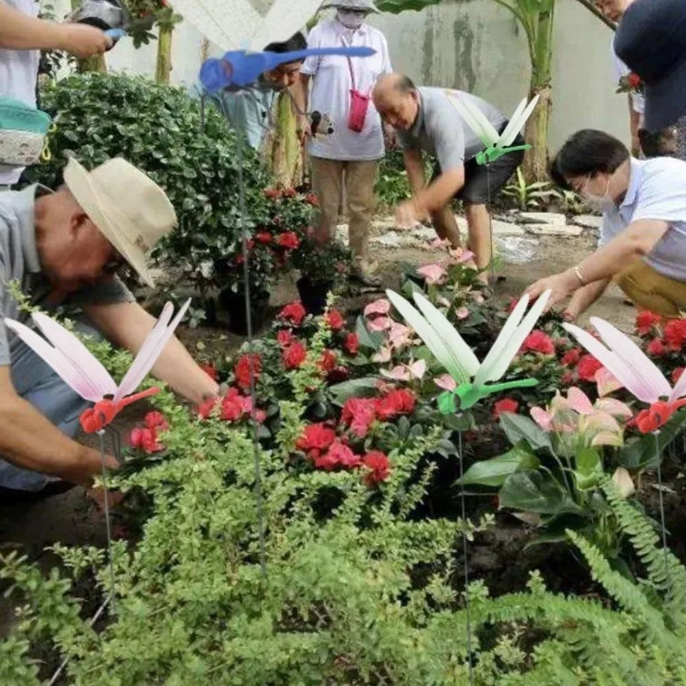 

4pcs Realistic Fake Dragonfly Clips Artificial 3D Fly Repelling Decorative Clip Colorful Large Simulation Dragonfly Clip