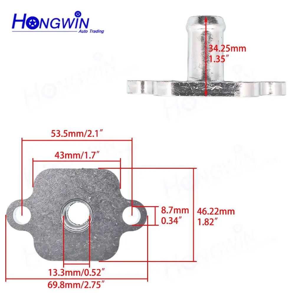 2PCS 1407540F0A Water Hose Connector 14875P 100-042 For Nissan 240SX Hardbody Pickup D21 King Cab Urvan NP300 Caravan 1407540F06