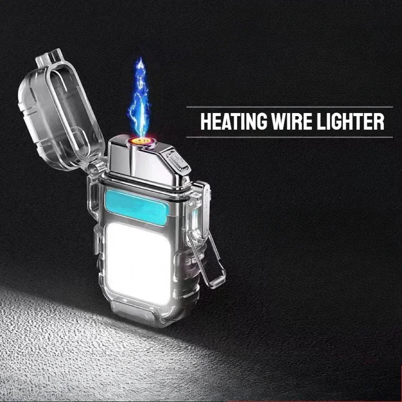 

Popular Multifunctional Flashlight Arc Lighter Rechargeable Keychain Light Outdoor Portable Work Light Men's Cigarette Lighter
