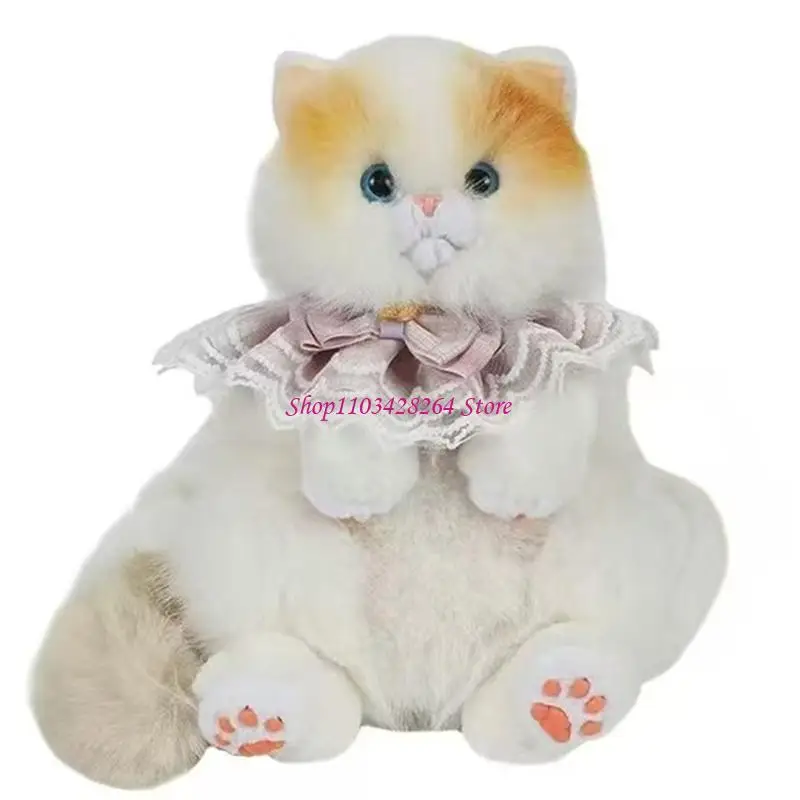 

Realistic Ragdoll Cats Plush Backpack Handmade Adjustable Strap Gift for Women